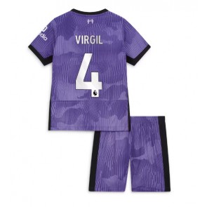 Liverpool Virgil van Dijk #4 babykläder Tredje Tröja barn 2023-24 Korta ärmar (+ Korta byxor)